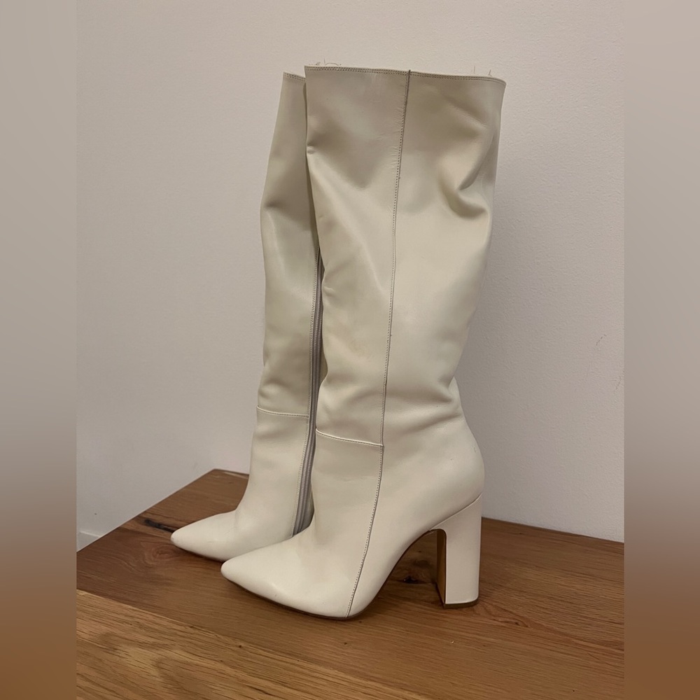 RAYE Cream Leather Boot